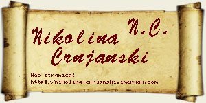 Nikolina Crnjanski vizit kartica